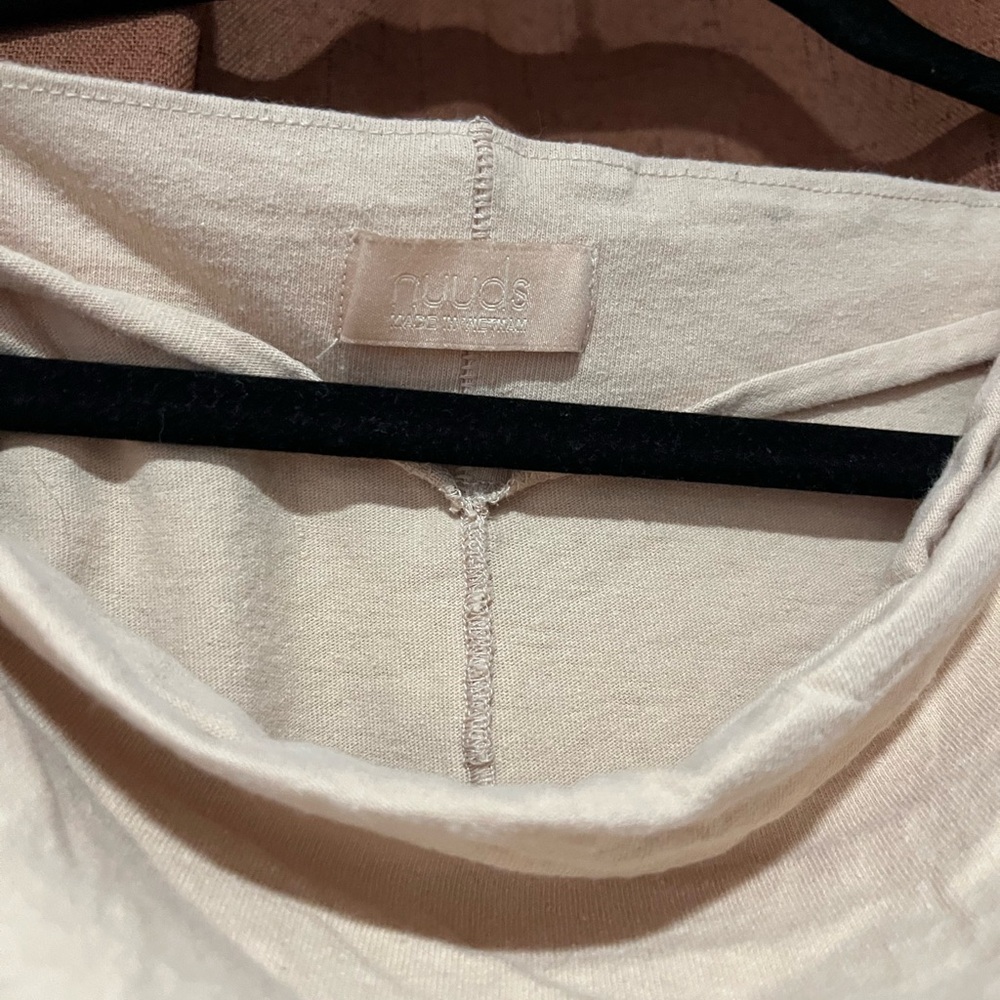 Nuuds off shoulder tee shirt, cinnamon - Picture 3 of 3